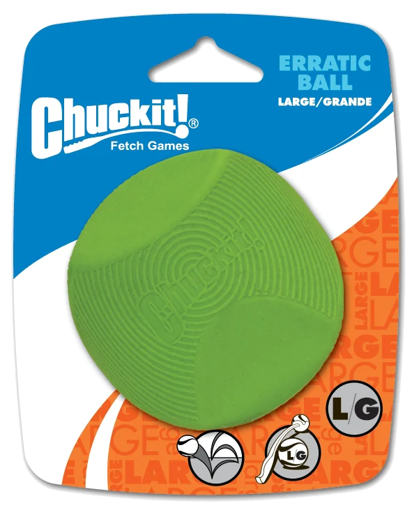 CHUC20130.png Gumový míček pro psy hranatého tvaru, L 7 cm – Chuckit! Erratic Ball - Obrázek 1