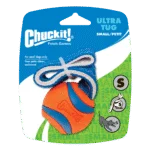 Přetahovací hračka pro psy s tenisovým míčkem a páskem, ø 5 cm – Chuckit! Ultra Tug S