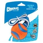 Hračka pro psy na přetahování s tenisovým míčkem a popruhem, ø 6 cm – Chuckit! Ultra Tug M