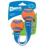 Hračka pro psy na přetahování se 2 tenisovými míčky a nylonovým popruhem, ø 5 cm – Chuckit! Ultra Duo Tug S