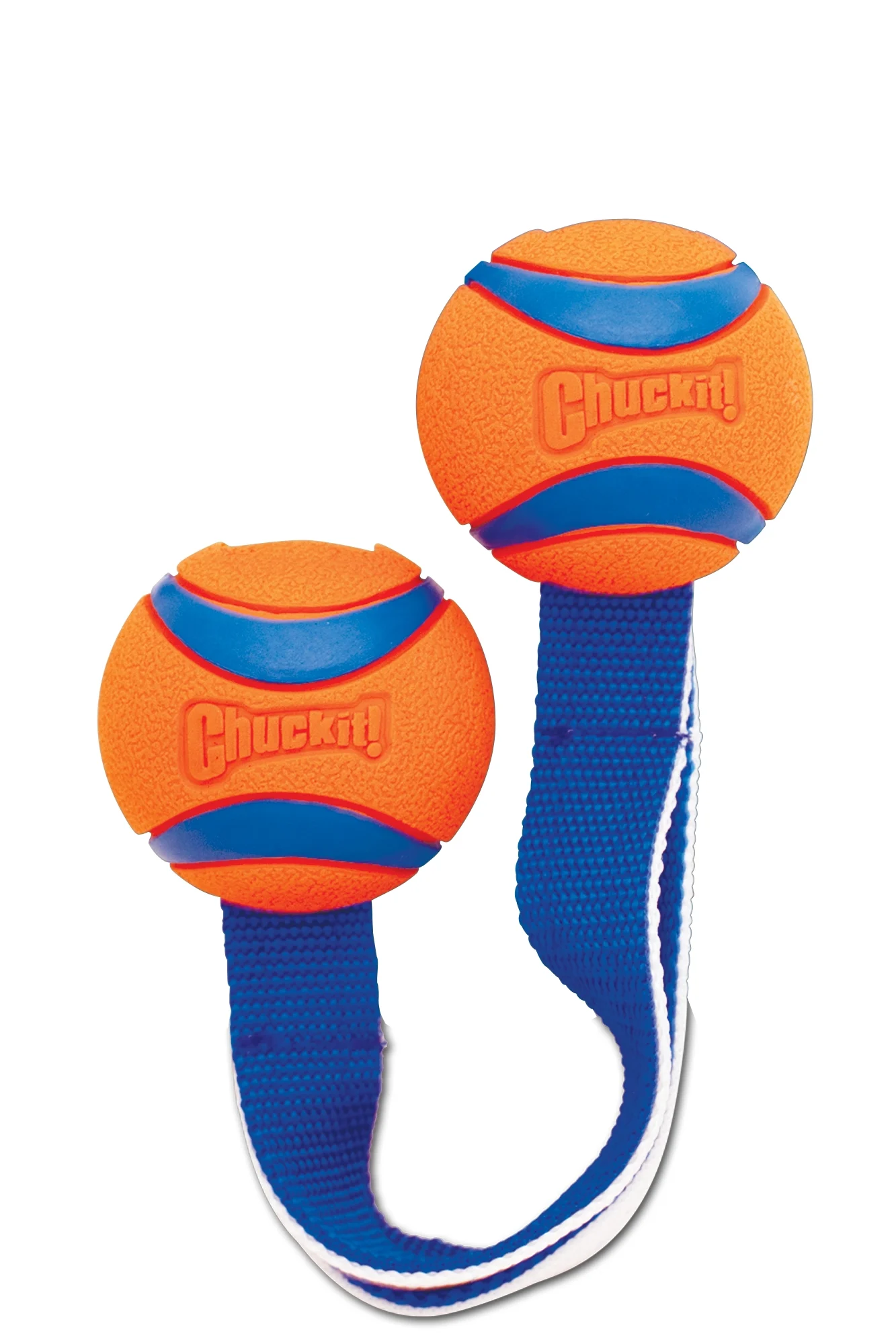 Hračka na přetahování pro psy se 2 tenisovými míčky a nylonovým popruhem, ø 6 cm – Chuckit! Ultra Duo Tug M - Obrázek 1