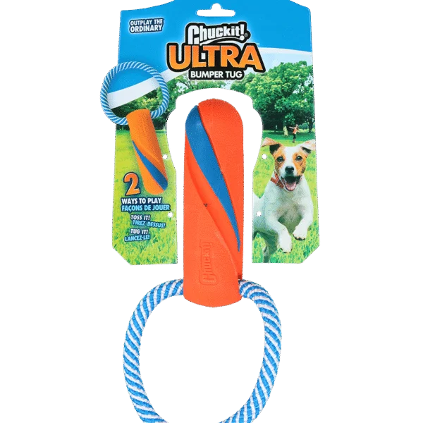 Přetahovací hračka pro psy s lanem, plovoucí, 17 cm, ø 6 cm – Chuckit! Ultra Bumper Tug