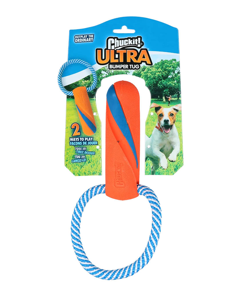 Přetahovací hračka pro psy s lanem, plovoucí, 17 cm, ø 6 cm – Chuckit! Ultra Bumper Tug - Obrázek 1
