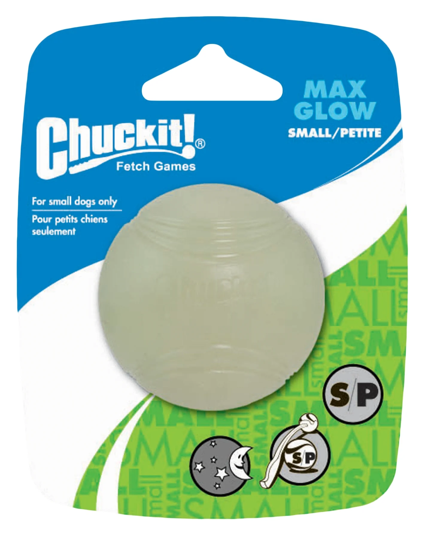 Gumový svítící míček pro psy, Ø 5 cm – Chuckit! Max Glow S - Obrázek 1