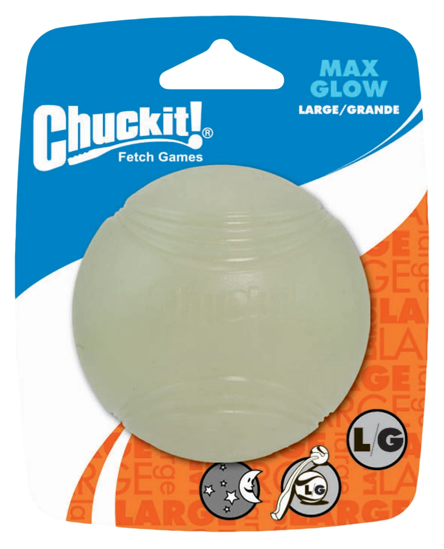Gumový míček pro psy, svítící, Ø 7 cm – Chuckit! Max Glow L - Obrázek 1