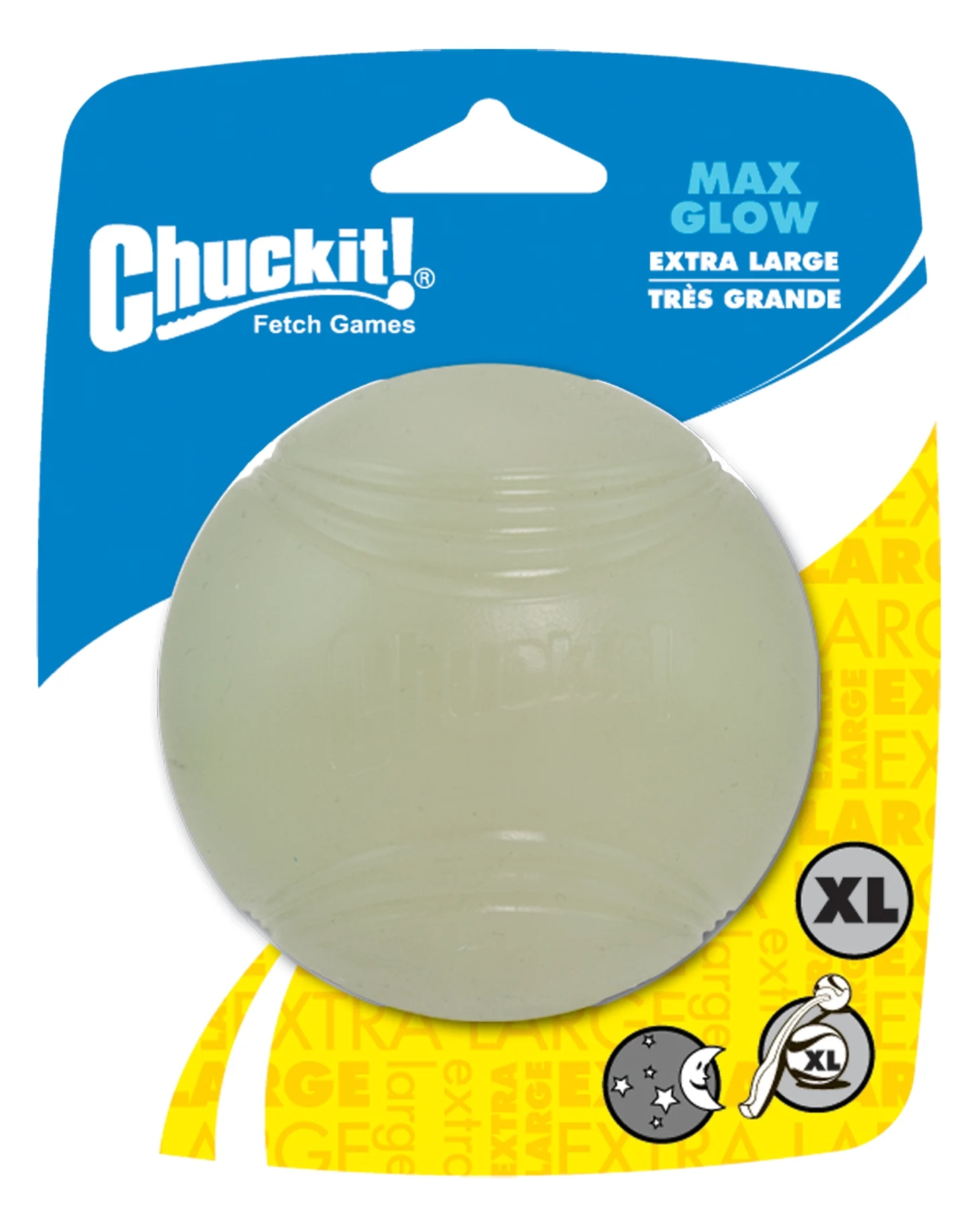 Svítící gumový míček pro psy, Ø 9 cm – Chuckit! Max Glow XL - Obrázek 1