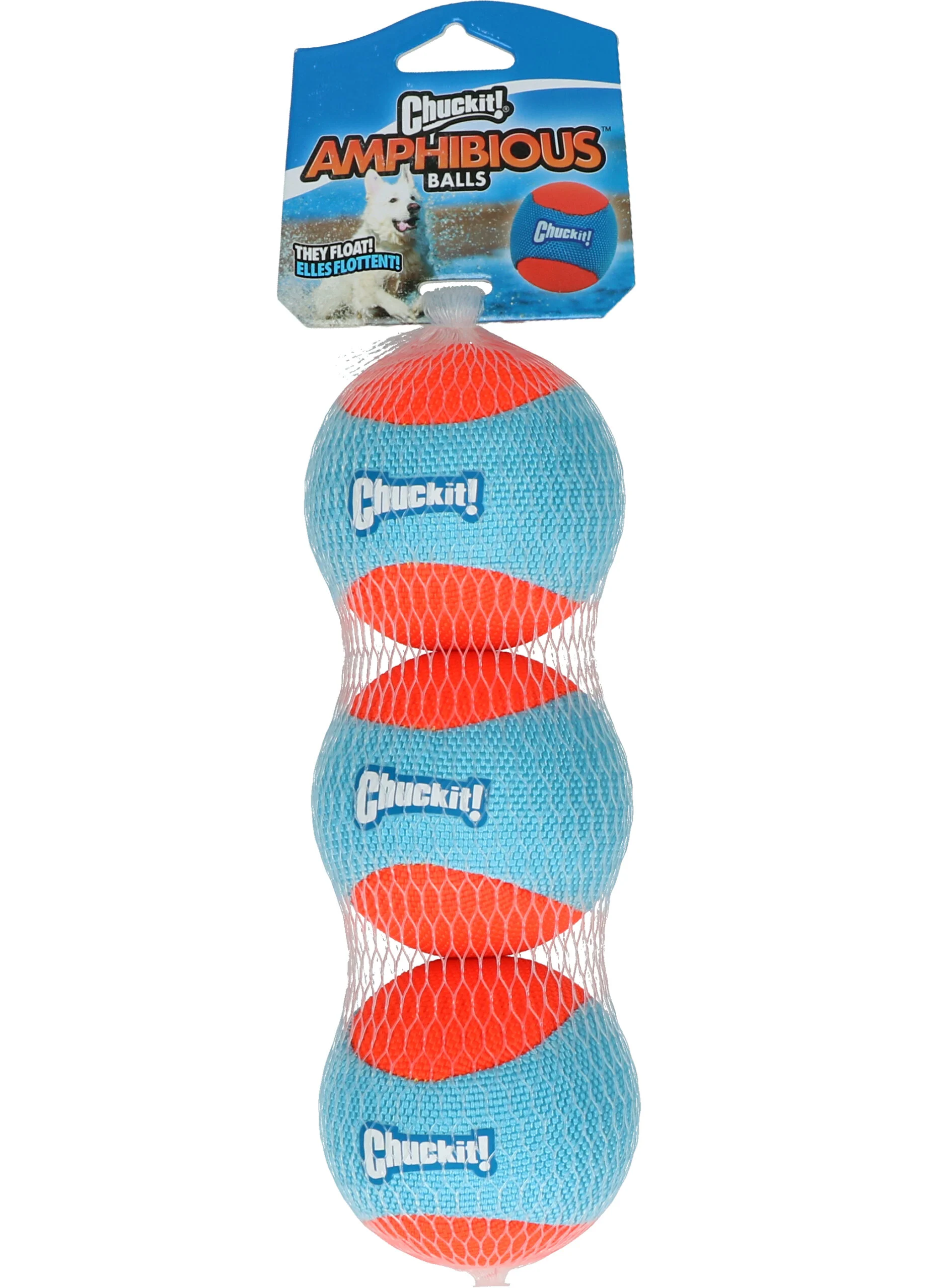 CHUC32355.jpg Plovoucí míčky pro psy 6 cm, 3 kusy – Chuckit! Amphibious Fetch Balls - Obrázek 1