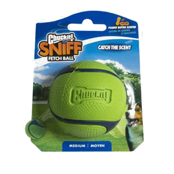 Psí míček s vůní burákového másla – Chuckit! Sniff Fetch Ball Peanut Butter M