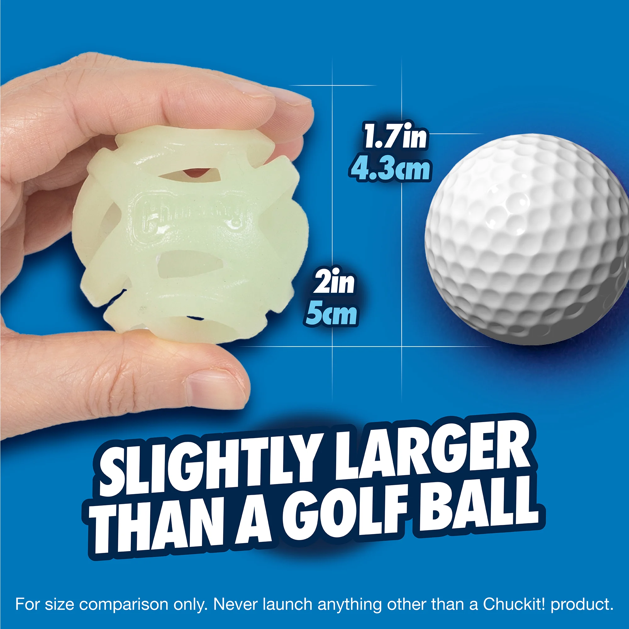 Svítící míček pro psy S, plovoucí, 4,5 cm, 2 ks – Chuckit! Air Glow Fetch Ball - Obrázek 6