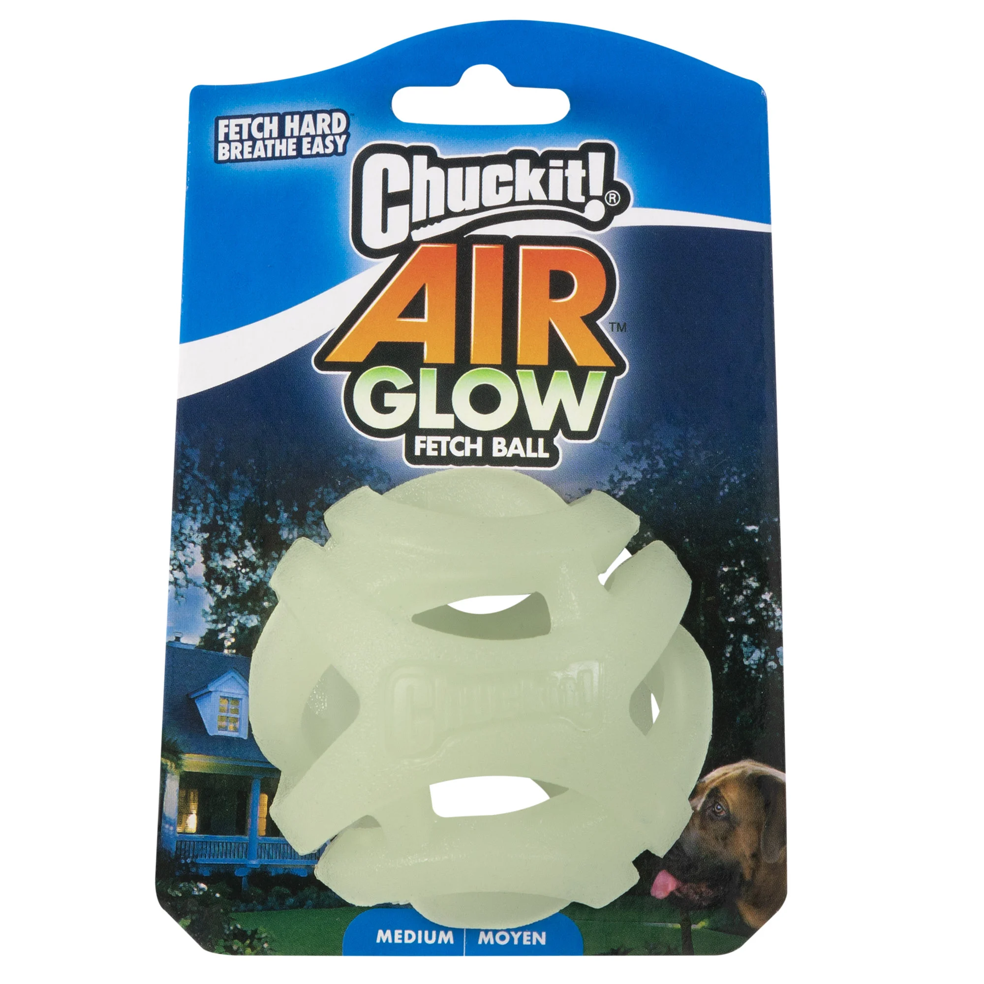 Svítící míček pro psy M, plovoucí, 6 cm – Chuckit! Air Glow Fetch Ball - Obrázek 1