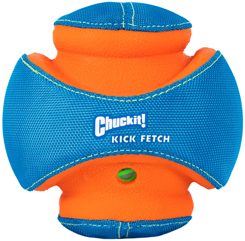 Psí míček se zvukem a gumovými zónami na kousání, Ø 14 cm – Chuckit! Giggle Kick Fetch - Obrázek 2
