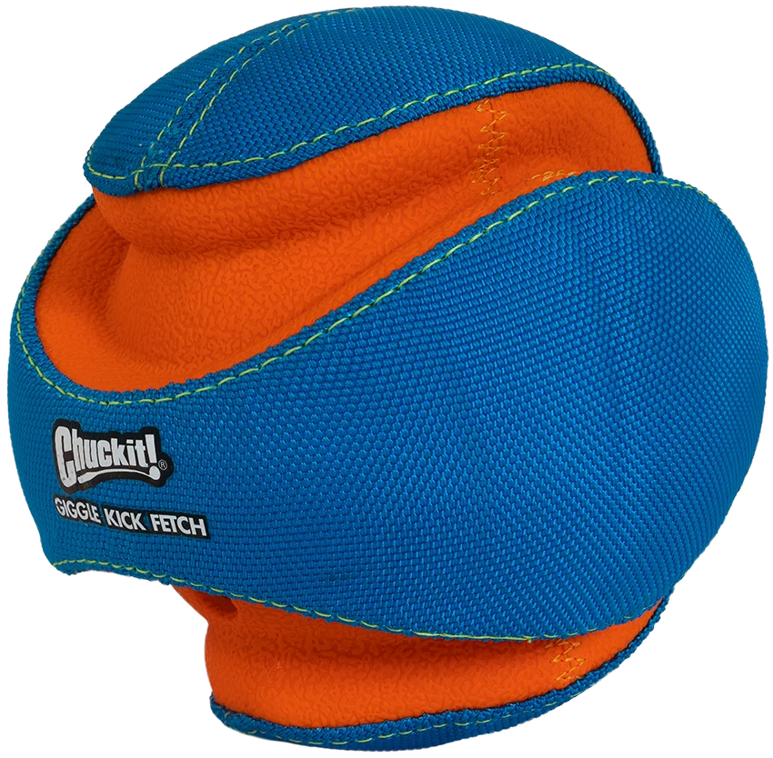 Psí míček se zvukem a gumovými zónami na kousání, Ø 14 cm – Chuckit! Giggle Kick Fetch - Obrázek 3