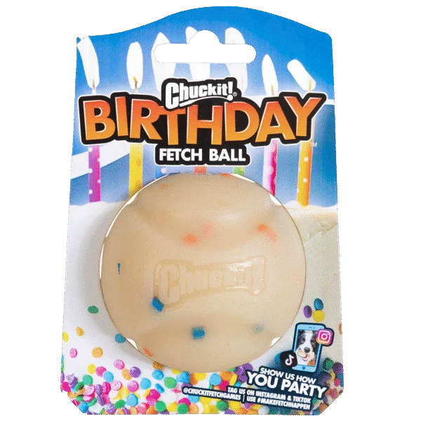 Psí míček s vůní vanilky, M 6 cm – Chuckit! Birthday Fetch Ball