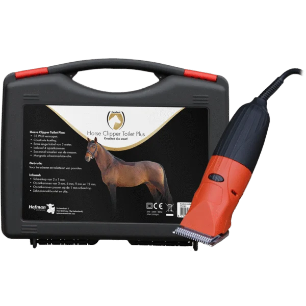 Stříhací strojek pro koně se 4 nástavci, 35 W – Excellent Horse Clipper Toilet Plus