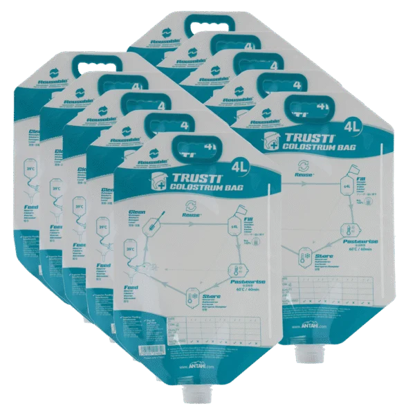 Vak na mlezivo pro telata, opakovaně použitelný, 4 l, 10 kusů – Antahi Trusti Colostrum Bag