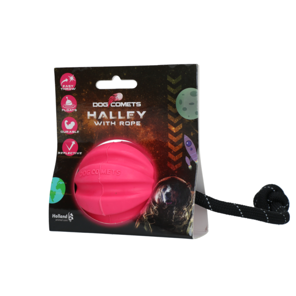 Růžová hračka pro psy s provazem – Dog Comets Halley