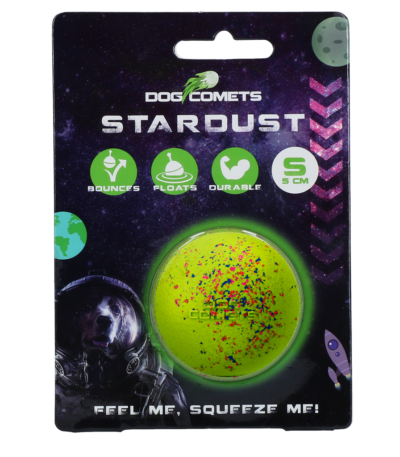 Gumový míček pro psy S, 5 cm, zelený – Dog Comets Stardust