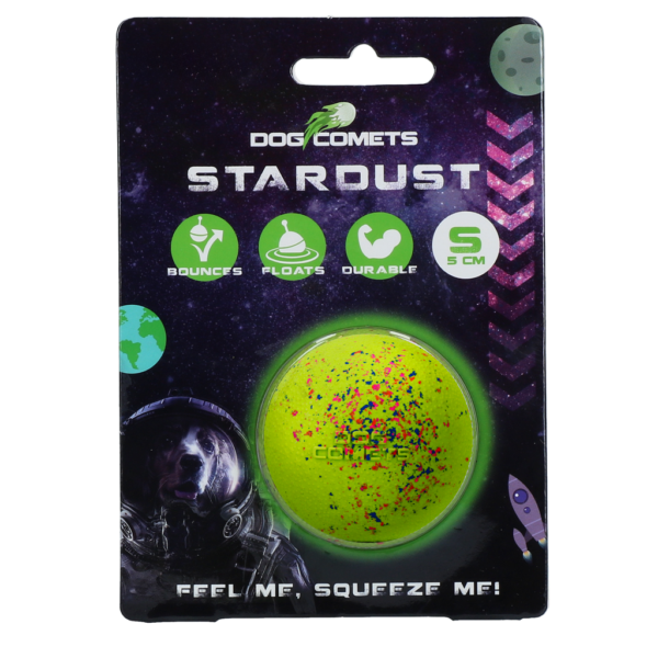Gumový míček pro psy S, 5 cm, zelený – Dog Comets Stardust