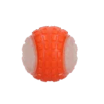 Svítící míček pro psy s pískátkem, M 7,5 cm, oranžový – Dog Comets Glow In The Dark Moon Ball - Obrázek 3