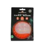 Svítící míč pro psy s pískátkem, L 10 cm, oranžový – Dog Comets Glow In The Dark Moon Bal
