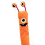 Velký plyšový pes s 3 pískátky, oranžový, 150 cm – Dog Comets Invaders XXL - Obrázek 4