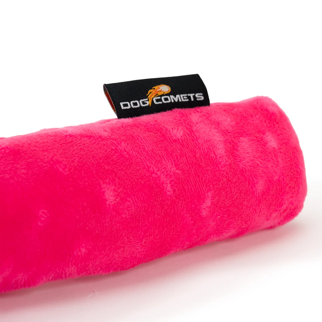 Velký plyšový pes pro psy se 3 pískátky, růžový, 150 cm – Dog Comets Invaders XXL - Obrázek 6