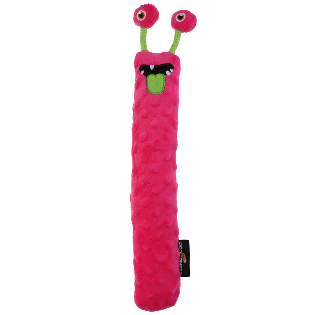 Plyšová aportovací hračka pro psy s pískátkem, růžová L, 32 cm – Dog Comets Invaders - Obrázek 2