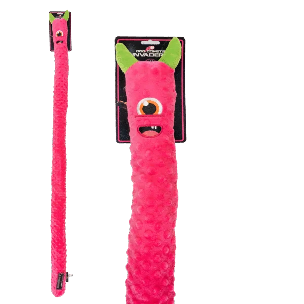 Velký plyšový pes pro psy se 3 pískátky, růžový, 150 cm – Dog Comets Invaders XXL
