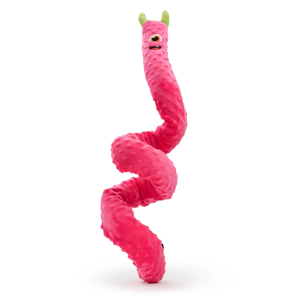 Velký plyšový pes pro psy se 3 pískátky, růžový, 150 cm – Dog Comets Invaders XXL - Obrázek 4