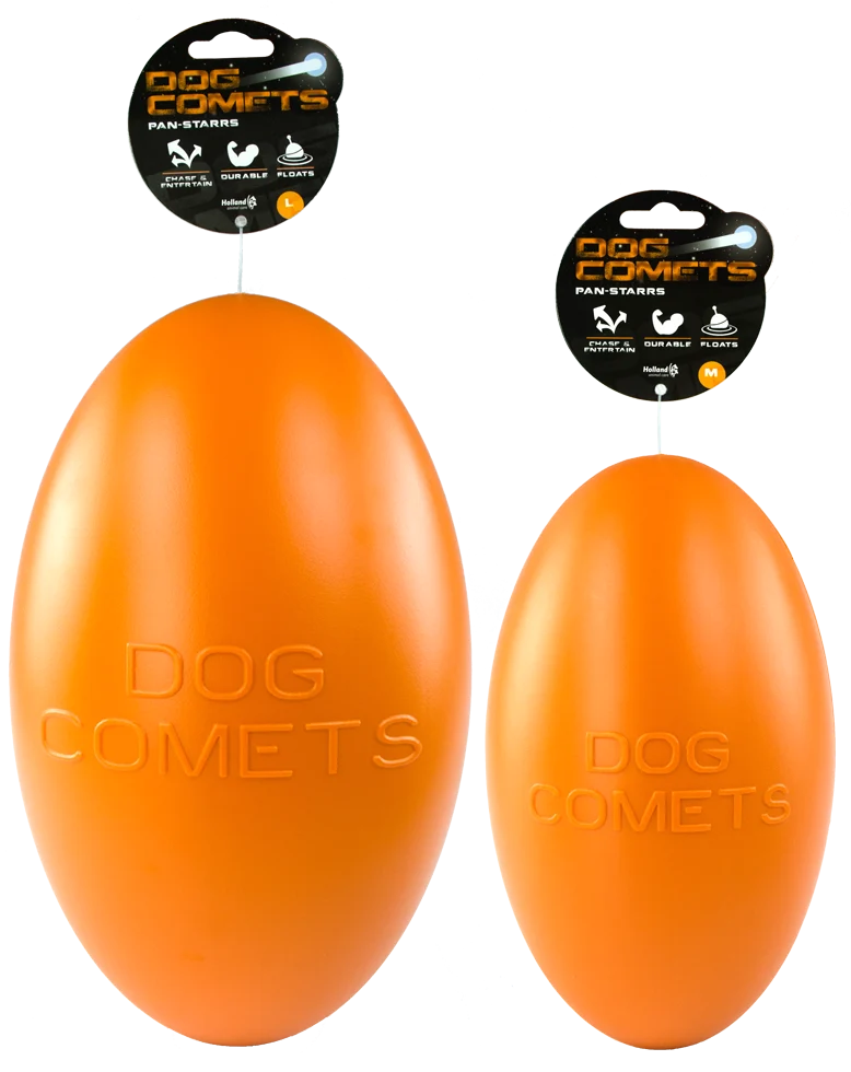 Plovoucí aportovací hračka pro psy, 20 cm, oranžová – Dog Comets Pan-Stars - Obrázek 2
