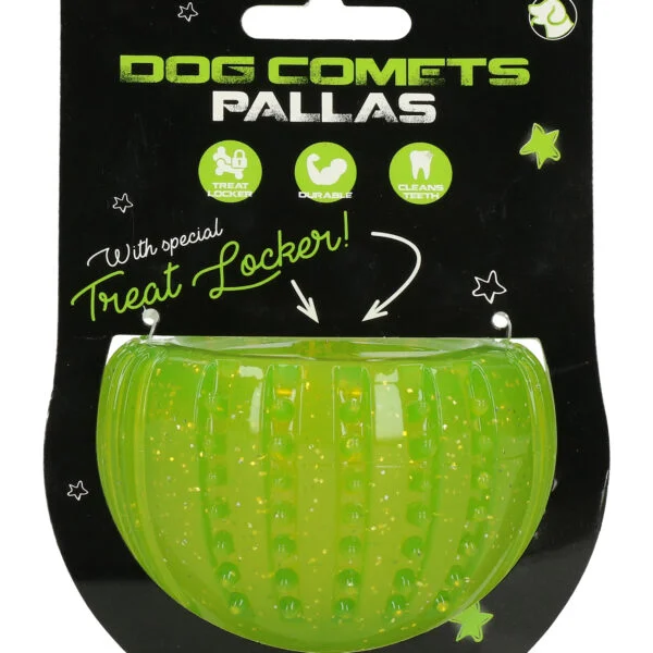 Motivační hračka z TPR gumy, zelená, ø 7 cm – Dog Comets Ceres - Treat Locker