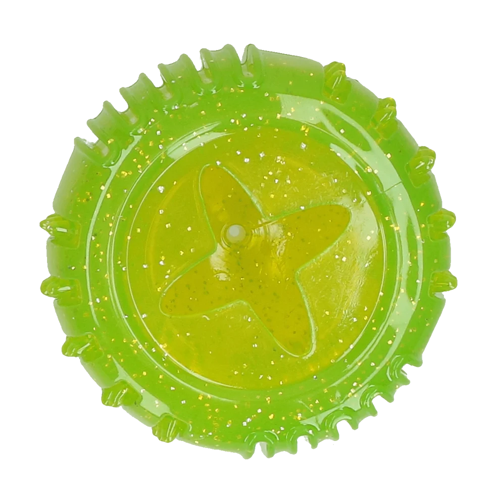 Motivační hračka z TPR gumy, zelená, ø 7 cm – Dog Comets Ceres - Treat Locker - Obrázek 3