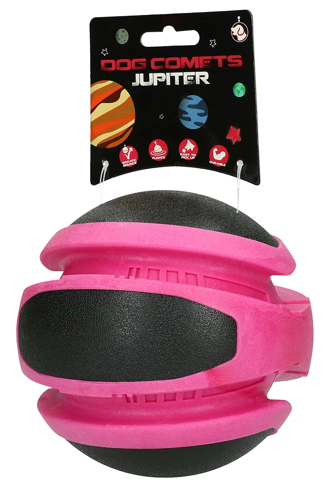 Odskakující psí míček růžový, 14 cm – Dog Comets Planets - Obrázek 1