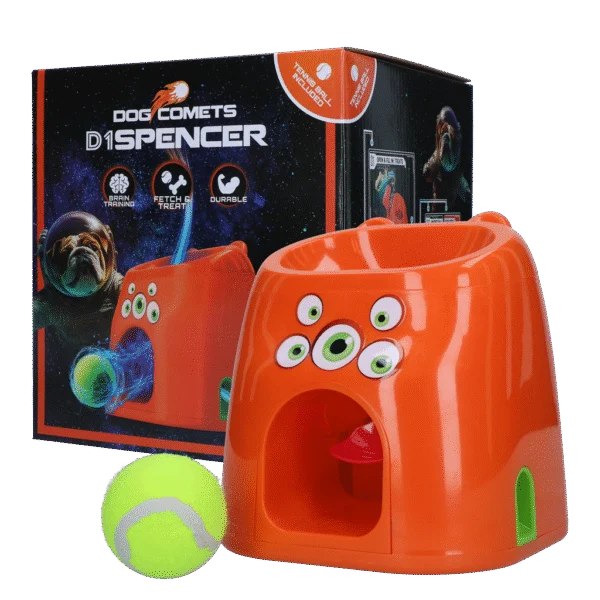 Aportovací hračka s odměnou v podobě pamlsku, včetně 1 tenisového míčku – Dog Comets D1spencer Fetch and Treat