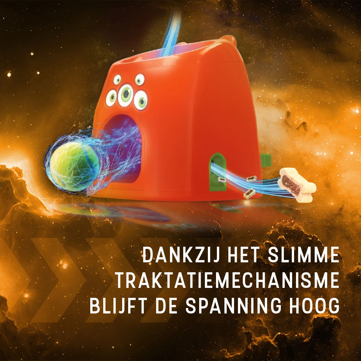 Aportovací hračka s odměnou v podobě pamlsku, včetně 1 tenisového míčku – Dog Comets D1spencer Fetch and Treat - Obrázek 5