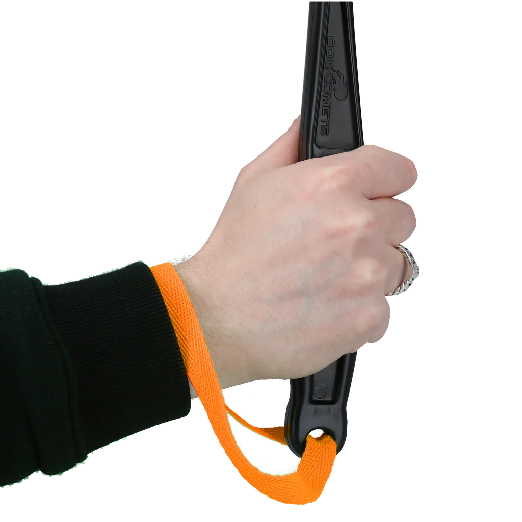 Házeč míčků pro psy s tenisovým míčkem M, 48 cm, oranžový – Dog Comets Launcher - Obrázek 4