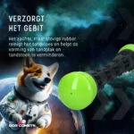 Gumová aportovací tyč s pískátkem, S 23 cm, zelená – Dog Comets Meteor - Obrázek 5