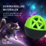 Gumový míček na pamlsky s pískátkem, zelený – Dog Comets Moonstone - Obrázek 6