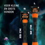 Gumová házecí tyč s pískátkem, S 23 cm, oranžová – Dog Comets Meteor - Obrázek 5