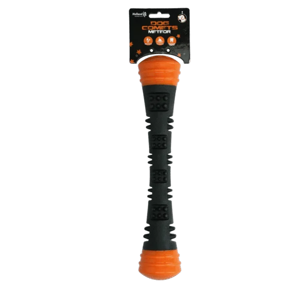 Gumová házecí tyč s pískátkem, L 32 cm, oranžová – Dog Comets Meteor