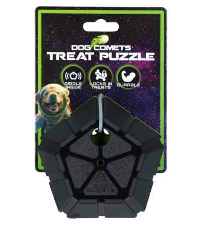 Hlavolamová koule pro psy s otočnými částmi a chichotavým zvukem – Dog Comets Treat Puzzle