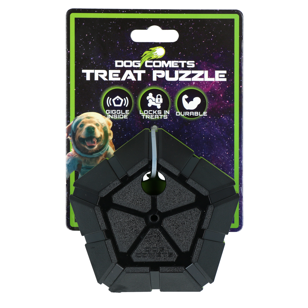 Puzzelbal voor Honden met Draaibare Delen en Giechelgeluid – Dog Comets Treat Puzzle Hlavolamová koule pro psy s otočnými částmi a chichotavým zvukem – Dog Comets Treat Puzzle