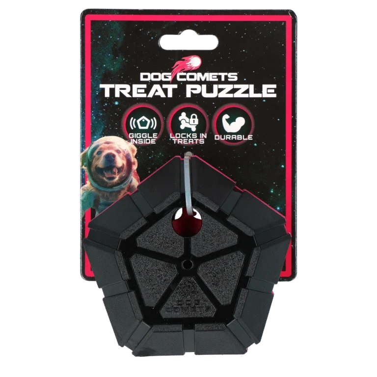 Hlavolamový míček pro psy s otočnými částmi – Dog Comets Treat Puzzle