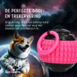 Míček pro psy s navíjecí šňůrkou růžový – Dog Comets Blazar Jet - Obrázek 6