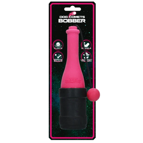 Aportovací hračka se šňůrou do vody, 23 cm, růžová – Dog Comets Bobber