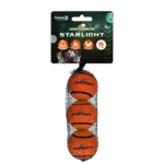 Tenisový míček pro psy, plovoucí, oranžový S, Ø 5 cm, 3 kusy – Dog Comets Starlight