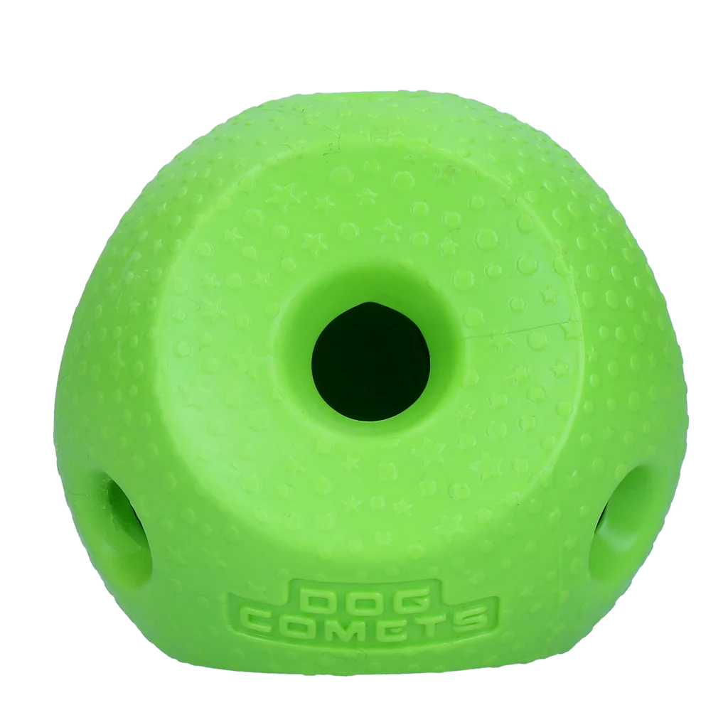 Míček pro psy z TPR gumy, zelený – Dog Comets Treat Lock Ball - Obrázek 1