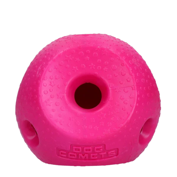 Míček na pamlsky pro psy z TPR gumy, růžový – Dog Comets Treat Lock Ball