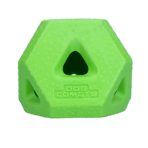Kostka na pamlsky z TPR gumy na pamlsky a žvýkací tyčinky, zelená – Dog Comets Treat Lock Cube