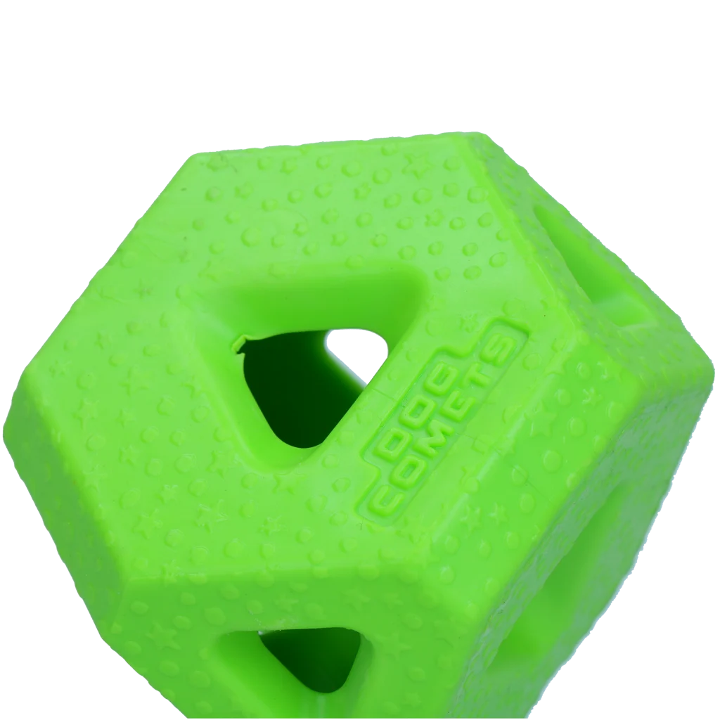 Kostka na pamlsky z TPR gumy na pamlsky a žvýkací tyčinky, zelená – Dog Comets Treat Lock Cube - Obrázek 2